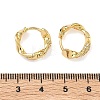 Brass Micro Pave Clear Cubic Zirconia Hoop Earrings EJEW-C182-05A-G-5
