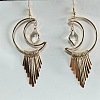 Moon Alloy Rhinestone Dangle Earrings FS-WGEABDC-01-1