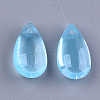 Transparent Spray Painted Glass Charms GLAA-S183-03C-2