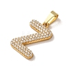 304 Stainless Steel Micro Pave Clear Cubic Zirconia Pendants CU-CBA703A-05G-Z-2