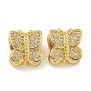 Rack Plating Brass Micro Pave Cubic Zirconia Beads KK-I718-42G-1