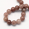 Natural Purple Aventurine Round Beads Strands G-S149-2