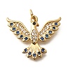 Brass Micro Pave Cubic Zirconia Pendants KK-B128-12G-01-1