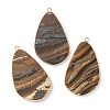 Natural Tiger Eye Pendants G-B009-08G-F-1