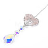 Natural Rose Quartz Big Pendants X-G-N333-008C-3