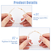 FIBLOOM 6 Pairs 6 Style Plastic Imitation Pearl Beaded Hoop Earrings with Iron Pins for Women EJEW-FI0002-10-4