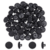 SUPERFINDINGS 80Pcs 1-Hole Silk & Plastic Shank Buttons FIND-FH0008-90A-1