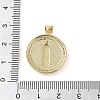 Brass Micro Pave Clear Cubic Zirconia Pendants KK-Q813-16G-G-3