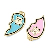 Brass Enamel Pendants KK-A293-02G-3