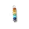 7 Chakra Gemstone Beaded Pendants PALLOY-JF02527-01-2
