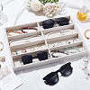 8 Grids Rectangle MDF Covered with Velvet Glasses Organizer Trays ODIS-SP0002-21A-4