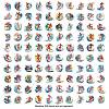 100Pcs Surf Series PVC Self-Adhesive Stickers PW-WG1EE4F-01-3