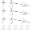 925 Sterling Silver Stud Earring Findings STER-BBC0009-91B-1
