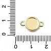 Brass Disc with Initial Links Connector Charms KK-E802-36G-Q-3