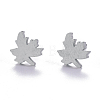 Tarnish Resistant Autumn Theme Unisex 304 Stainless Steel Stud Earrings EJEW-E254-10P-1