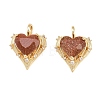 Brass Micro Pave Clear Cubic Zirconia Pendants KK-H257-08B-G01-1