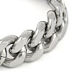 304 Stainless Steel Cuban Link Chain Bracelets for Men BJEW-B102-07P-3