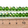 Electroplate Transparent Glass Beads Strands EGLA-A046-01B-03-4