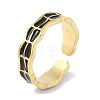 Ion Plating(IP) 304 Stainless Steel Enamel Cuff Finger Rings RJEW-L107-087G-02-1