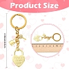 Brass Micro Pave Clear Cubic Zirconia Keychain KEYC-YW00302-2