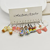 6 Styles Cute Miniature Dessert Food Resin Plastic Dangle Earrings Set FS-WGC6E73-01-2