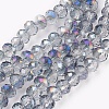 Electroplate Glass Beads Strands GLAA-K027-HR-B-2