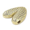 Rack Plating Brass Micro Pave Clear Cubic Zirconia Pendants KK-R163-05V-G-2