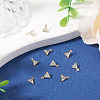 10Pcs Brass Micro Pave Cubic Zirconia Triangle Charms KK-TADJ0001-25-4