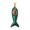Synthetic Goldstone Pendants KK-Z137-19G-03-1