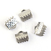 304 Stainless Steel Ribbon Crimp Ends X-STAS-S047-056-1
