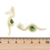 Brass Micro Pave Cubic Zirconia Stud Earrings EJEW-P301-18G-5