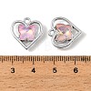 UV Plating Alloy Glass Pendants FIND-K032-21P-2