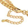 Brass Charm Bracelets for Women BJEW-U008-06G-3