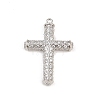 Rack Plating Brass Micro Pave Cubic Zirconia Pendants KK-Q786-04P-01-1