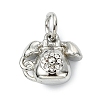304 Stainless Steel Rhinestone Pendants STAS-A145-04L-P-1