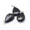 Teardrop Synthetic Blue Goldstone Pendants G-Q368-05-2