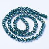 Electroplate Glass Beads Strands X-EGLA-A034-P4mm-B10-2