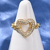 Brass Micro Pave Cubic Zirconia Cuff Open Rings RJEW-F204-07A-G01-1