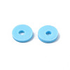 Flat Round Eco-Friendly Handmade Polymer Clay Beads CLAY-TD001-36-4