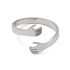 304 Stainless Steel Cuff Rings RJEW-G299-04P-2