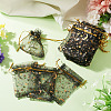 30Pcs Gold Stamping Moon Star Organza Drawstring Gift Bags ABAG-TA0002-21E-5