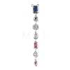 Brass Micro Pave Cubic Zirconia Big Pendants KK-G547-01P-1