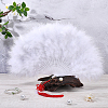 Plastic & Feather Folding Fan AJEW-WH20130-171A-3