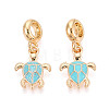 Alloy Enamel Sea Turtle European Dangle Charms FIND-B034-52G-01-1