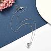 Crystal Rhinestone Butterfly Pendant Necklace with Cable Chains NJEW-FZ00018-3