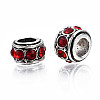 Alloy Rhinestone European Beads MPDL-Q212-001F-RS-3