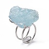 Gemstone Nuggets Cuff Ring RJEW-G271-01P-2