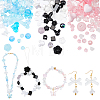   3 Bags 3 Colors Transparent & Opaque Resin Beads RESI-PH0001-71-1