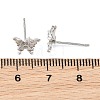 SHEGRACE Brass Micro Pave Clear Cubic Zirconia Stud Earrings XGRQ4N863-725P-3