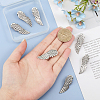 6 Pairs Alloy Wing Brooch for Backpack Clothes JEWB-CA0001-31-3
